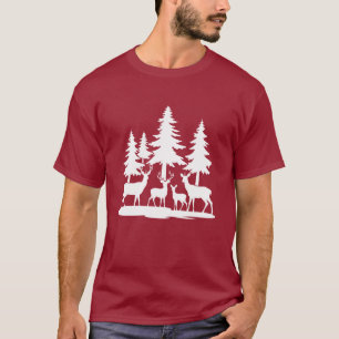 Camiseta Acampamento Engraçado de Pinheiros-Pinheiros-Verõe