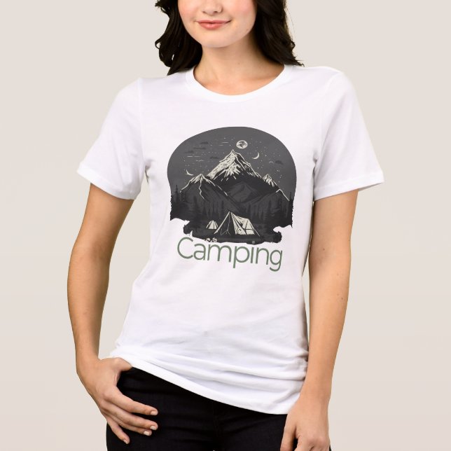 Camiseta Acampamento engraçado, ideia de acampamento, explo (Frente)