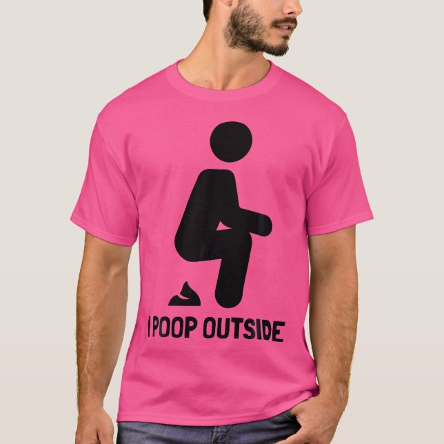 Camiseta Acampamento Engraçado Para O Exterior, Eu Poop For (Frente)
