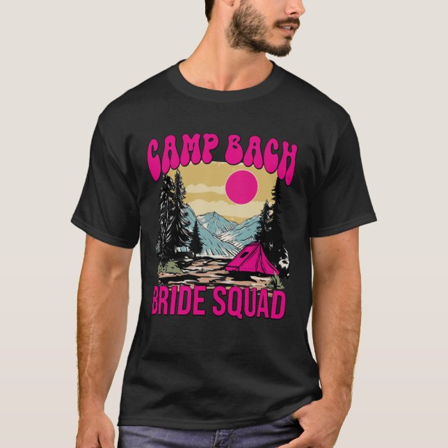 Camiseta Acampamento Equipe da Noiva da Despedida de Soltei (Frente)