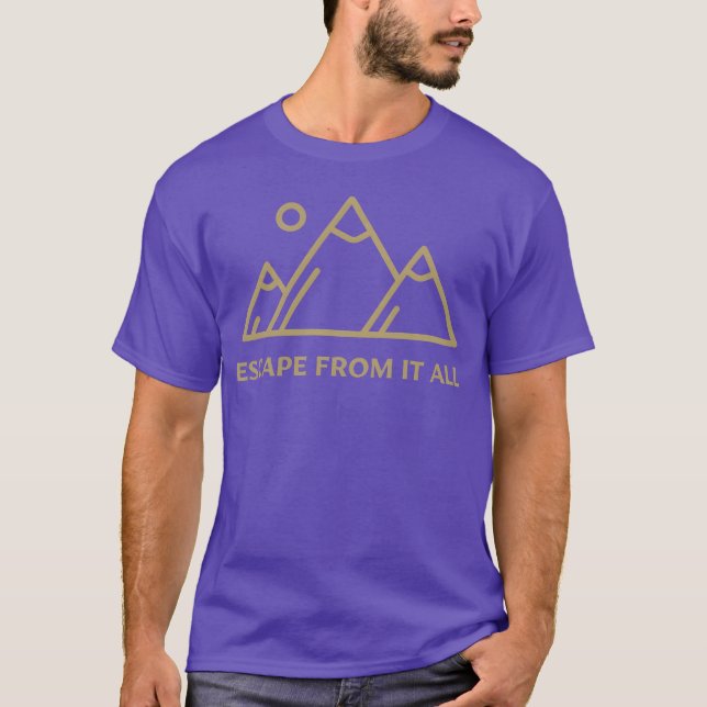 Camiseta Acampamento Escape de Tudo retro (Frente)