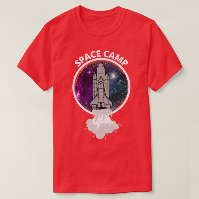 Camiseta Acampamento espacial (Frente do Design)