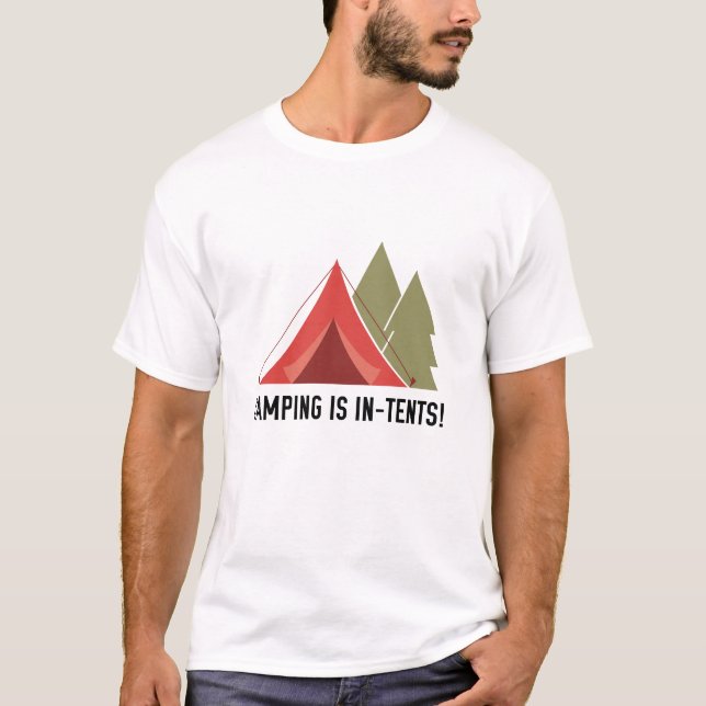 Camiseta Acampamento Está Em Tendas! (Frente)