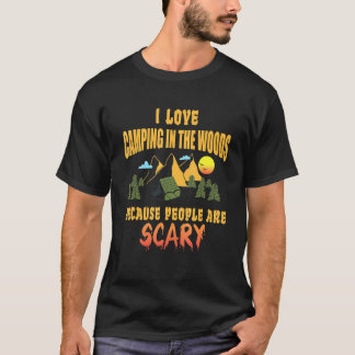 Camiseta Acampamento Eu Amo Acampar Nos Bosques As Pessoas