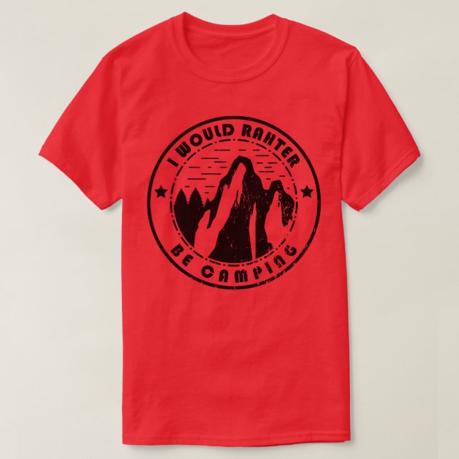 Camiseta Acampamento Eu Preferencialmente Acampando (Frente do Design)