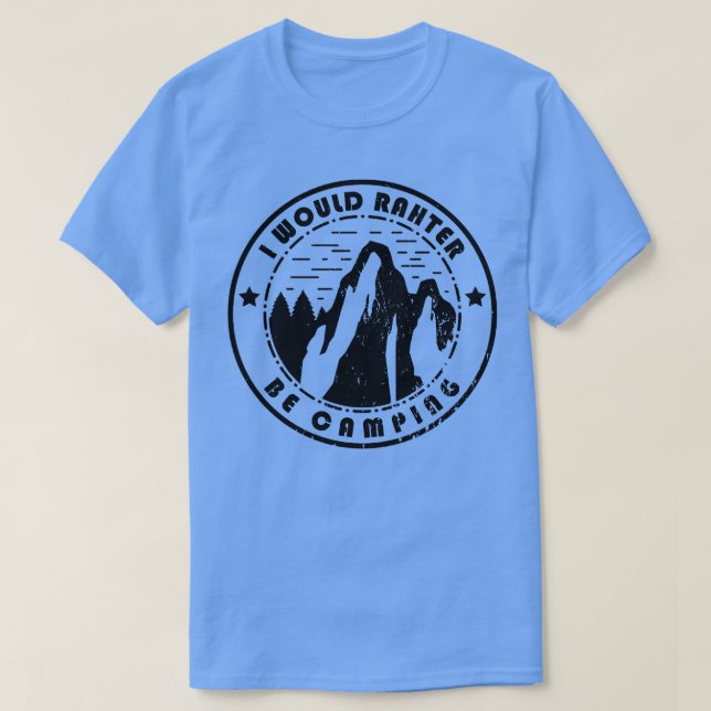 Camiseta Acampamento Eu Preferencialmente Acampando (Frente do Design)