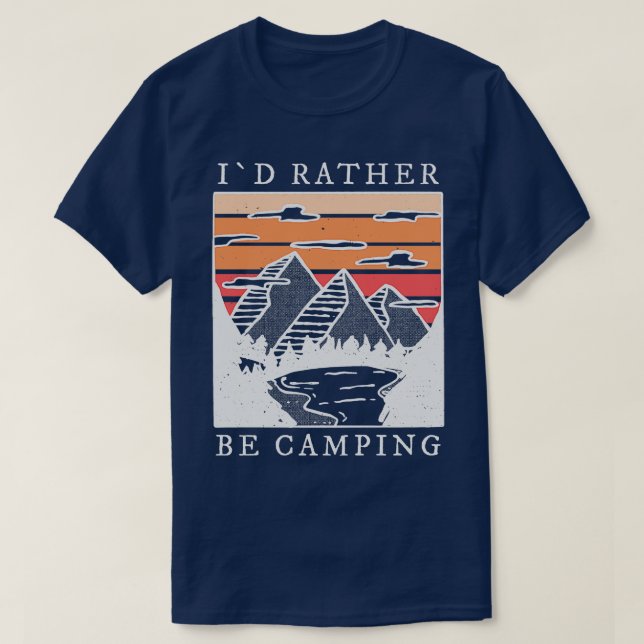 Camiseta Acampamento Eu Preferencialmente Acampando 1 (Frente do Design)