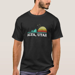 Camiseta Acampamento Evergreen Sunset Alta Forest Utah Wood