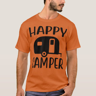 Camiseta Acampamento Feliz De Campanha E Caminho Ao Exterio