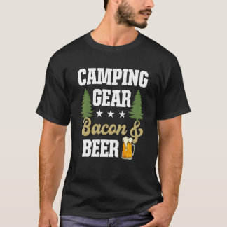 Camiseta Acampamento Gear Bacon E Cotação Da Cerveja
