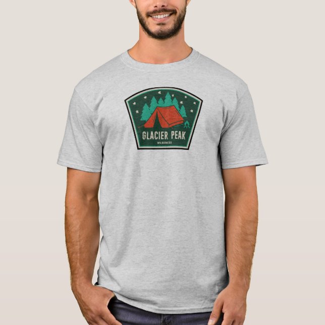 Camiseta Acampamento Glaciar Pico Selvagem (Frente)