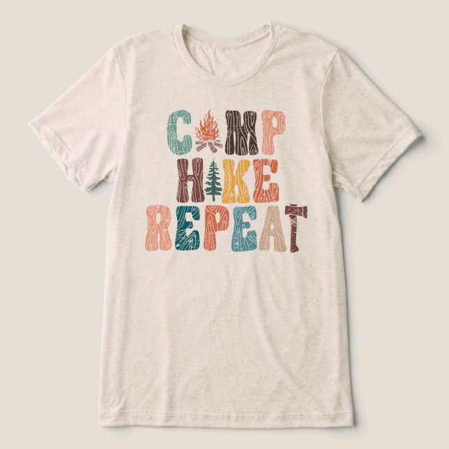 Camiseta Acampamento Hike Repita (Design frontal)
