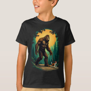 Camiseta Acampamento Hiking Pé Grande Caminhando Com Boston