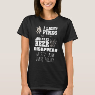 Camiseta Acampamento I Light Fires & Fazer a cerveja desapa