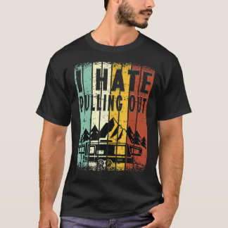 Camiseta Acampamento I Odeio Retrair Retro Viagem Trailer 8