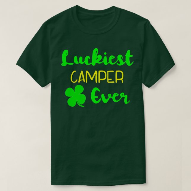 Camiseta Acampamento Irlandês de Camper Ever Dia de São Pat (Frente do Design)