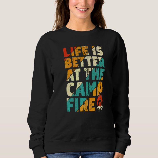 Camiseta Acampamento junto à fogueira  Camping Vitange (Frente)