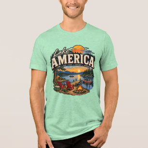 Camiseta Acampamento Lake America & Recreação Vintage Outdo
