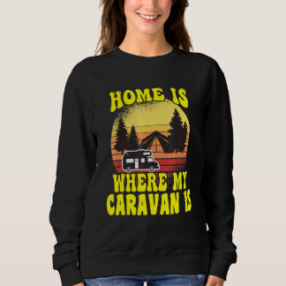 Camiseta Acampamento Lar É Onde Minha Caravana Está Acampan