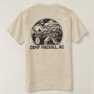 Camiseta "Acampamento Mackall" - aba transportada por via