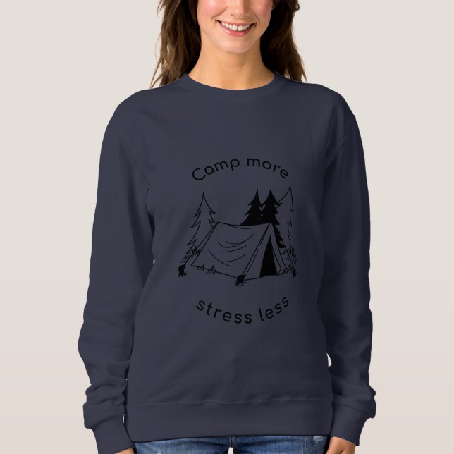 Camiseta Acampamento mais estresse menos (Frente)