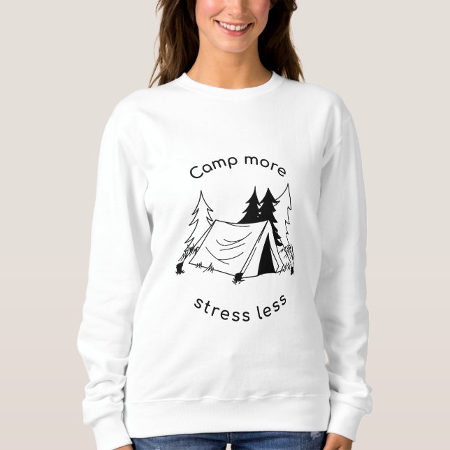 Camiseta Acampamento mais estresse menos (Frente)