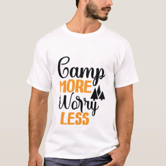 Camiseta Acampamento Mais Preocupado Menos