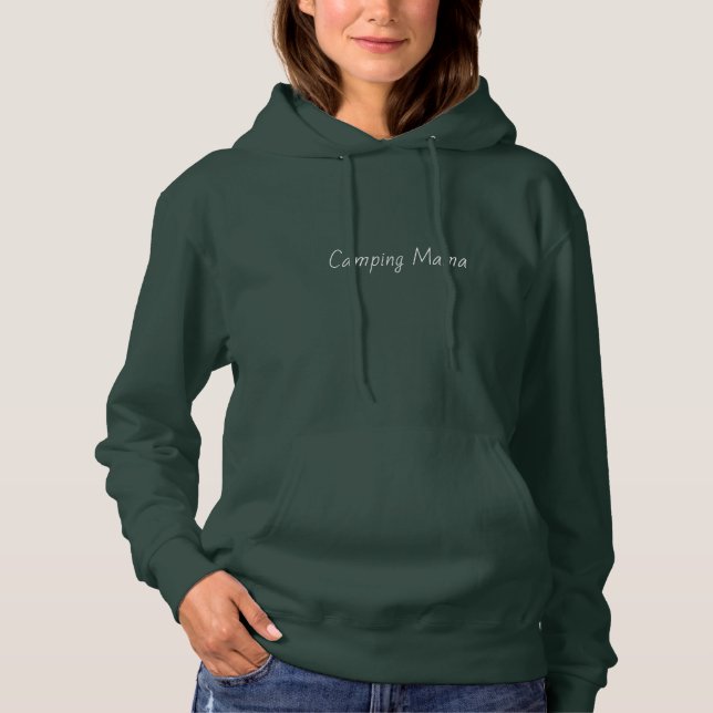 Camiseta Acampamento Mama Moderno com Tipografia Elegante (Frente)