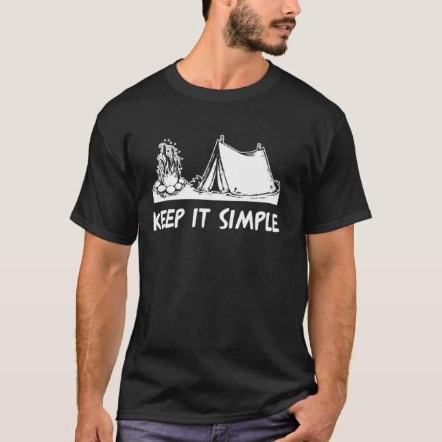 Camiseta Acampamento Mantenha-O Simples (Frente)