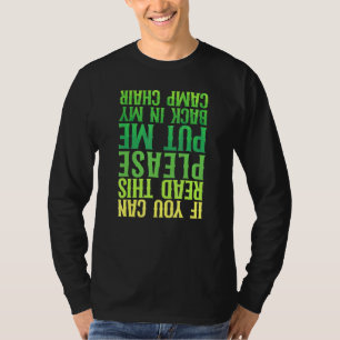 Camiseta Acampamento Me Coloca De Volta Bebado Da Cadeira D