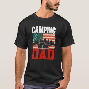 Camiseta Acampamento Mens Camping Pai Camper Caravan 12