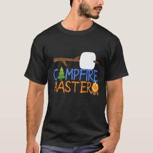 Camiseta Acampamento Mestre de Pai Campfire Smores Bonfire