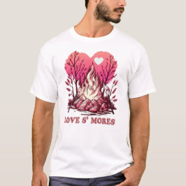 Camiseta acampamento montanhas de fogueira wanderlust, cami
