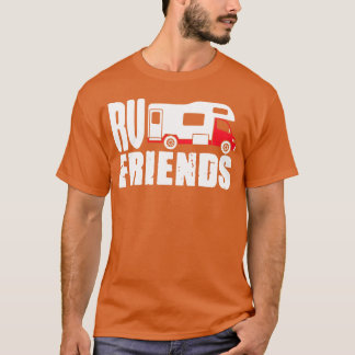 Camiseta Acampamento Motorhome Rv Camper Rv Amigos engraçad