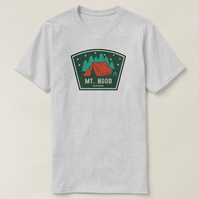 Camiseta Acampamento Mt. Hood Wilderness Oregon (Frente do Design)