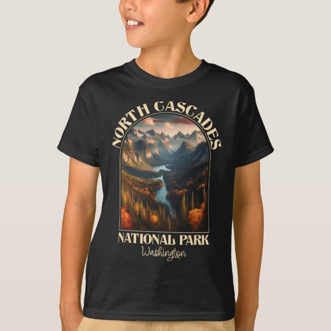 Camiseta Acampamento na Estação Outonal do Parque Nacional  (Frente)