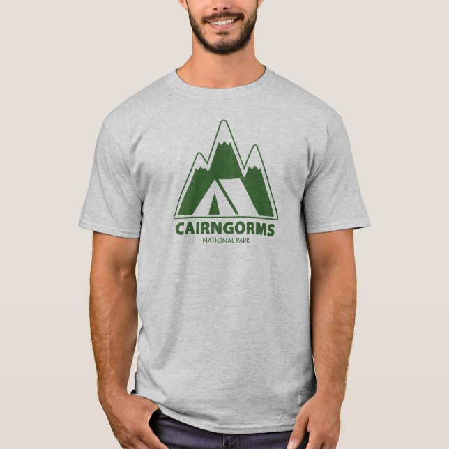Camiseta Acampamento nas Montanhas do Parque Nacional do Ca (Frente)