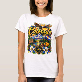 Camiseta Acampamento nas Montanhas Rochosas do Colorado Águ