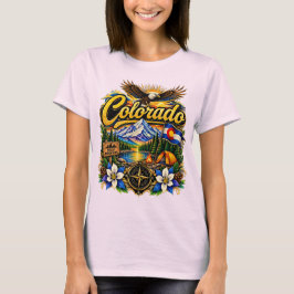 Camiseta Acampamento nas Montanhas Rochosas do Colorado Águ