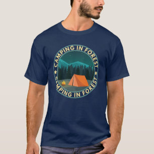 Camiseta Acampamento no Campo Funny Florestal Presente