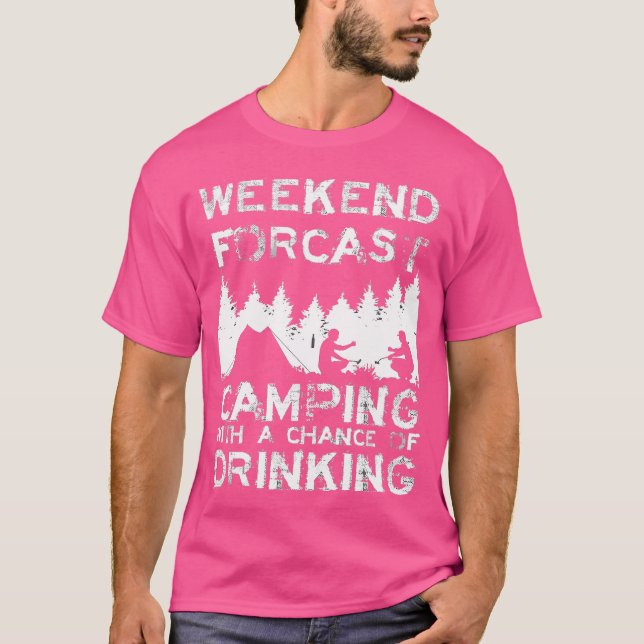 Camiseta Acampamento no Fim de Semana com Possibilidade de  (Frente)