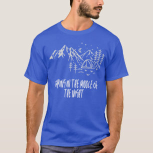 Camiseta Acampamento no meio da noite retrô