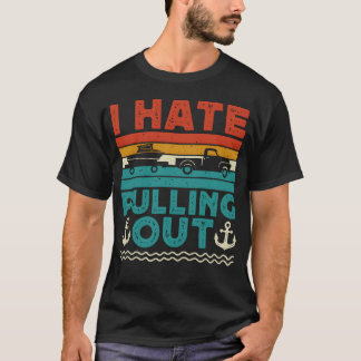 Camiseta Acampamento Odeio tirar a van de acampamento retrô