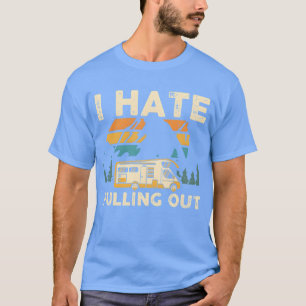 Camiseta Acampamento Odeio Tirar Camperrailer Vintage gi