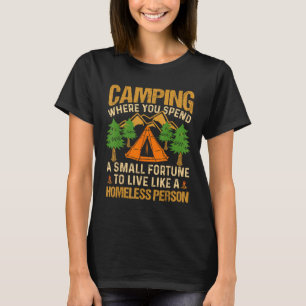 Camiseta Acampamento Onde Você Passa Pequena Fortuna Para V