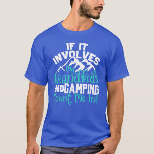Camiseta Acampamento para Avós Se Envolve retro