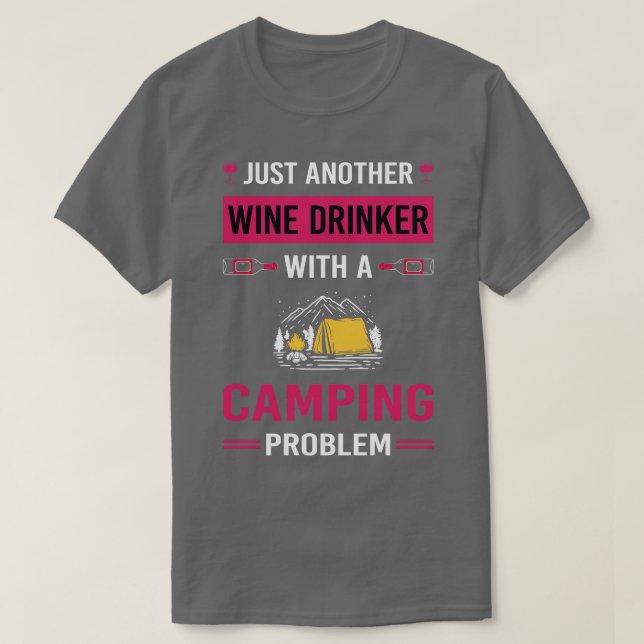 Camiseta Acampamento para Campos de Bebê-Vinho (Frente do Design)