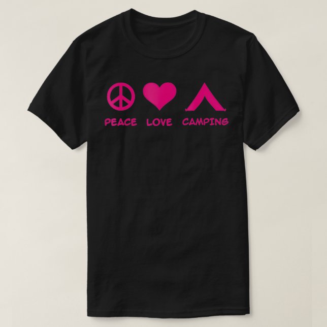 Camiseta Acampamento Peace Love (Frente do Design)