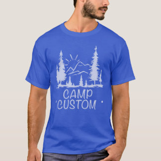 Camiseta Acampamento personalizado retrô