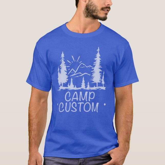 Camiseta Acampamento personalizado retrô (Frente)